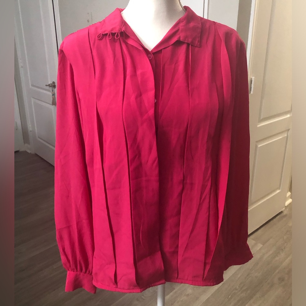 Vintage La Chine Classic by Galinda Wans Pink Blouse Sz 10